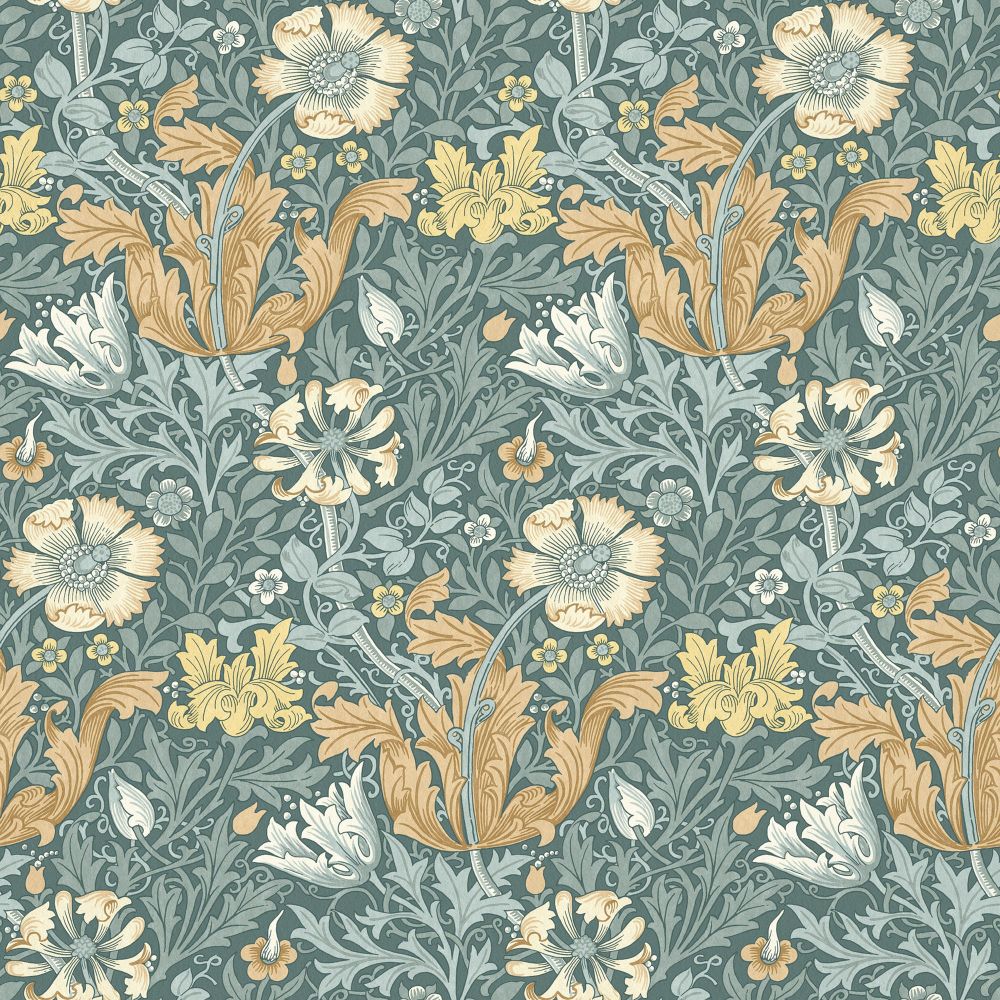 Текстиль William Morris By Ashley Wilde Flora & Foliage Vol 1 COMPTON VELVET BLUEBIRD