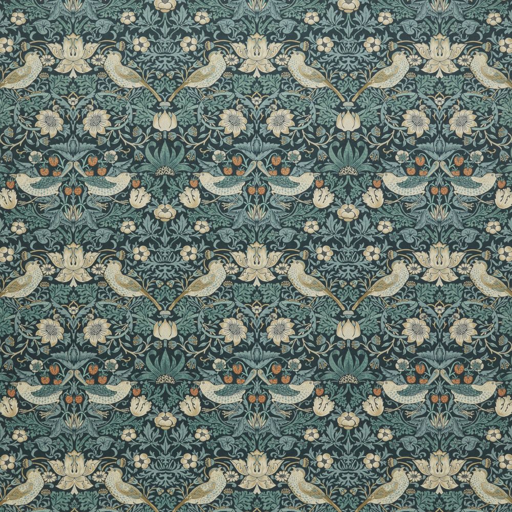 Текстиль William Morris At Home Kelmscott Gardens Vol 1 STRAWBERRY THIEF VELVET INDIGO