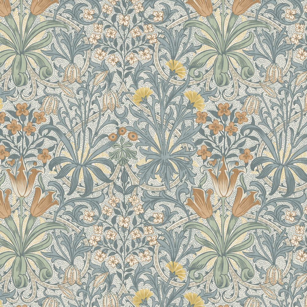 Текстиль William Morris By Ashley Wilde Flora & Foliage Vol 1 WOODLANDS WEEDS BLUEBIRD